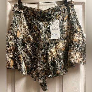 ZARA snake skin print skort New with tags! Sz Large